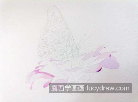 鲜花蝴蝶怎么画？详细的水彩画法是什么？