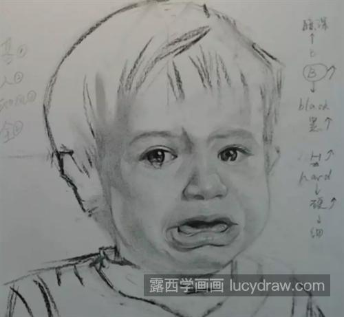 爱哭的小男孩怎么画？有哪些绘画步骤？