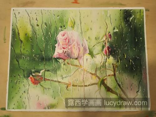 雨中玫瑰怎么画？绘画流程是什么？