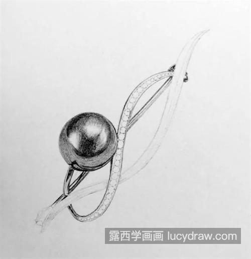 珍珠胸针怎么画？素描绘画步骤有几步？