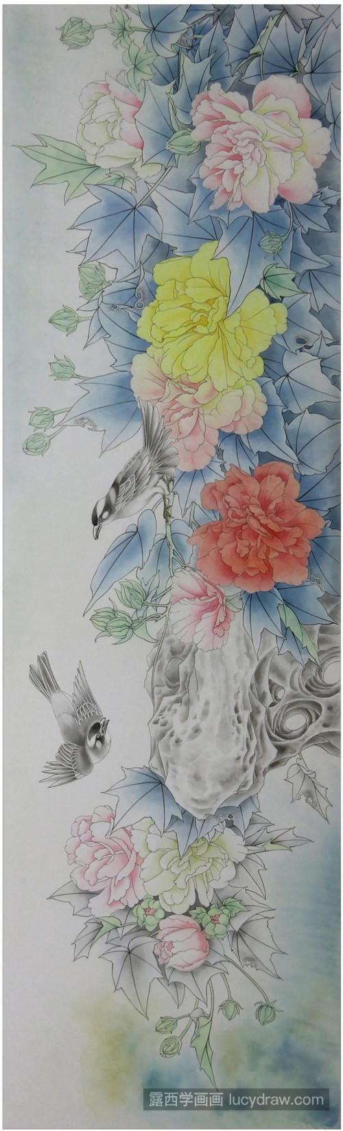 芙蓉花怎么画？详细的绘画过程是什么？