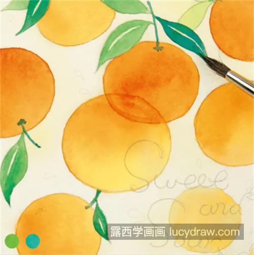 橘子怎么画？水彩步骤有几步？