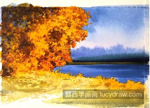 秋天的风景怎么画？如何画湖光秋月？
