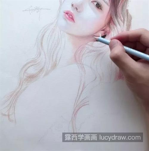 卷发少女怎么画？如何将水彩和彩铅结合？