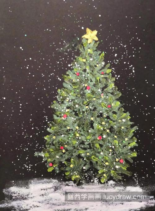 如何画圣诞树？油画步骤有几步？