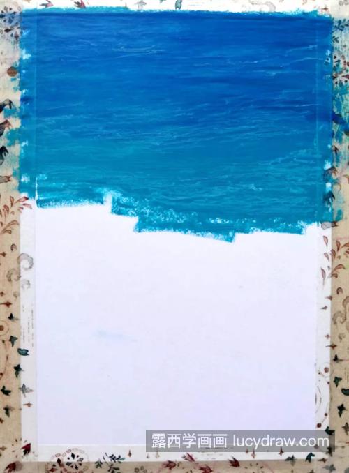 蓝色大海怎么画？油画步骤有几步？