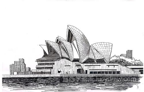 悉尼歌剧院怎么画？绘画过程是什么？