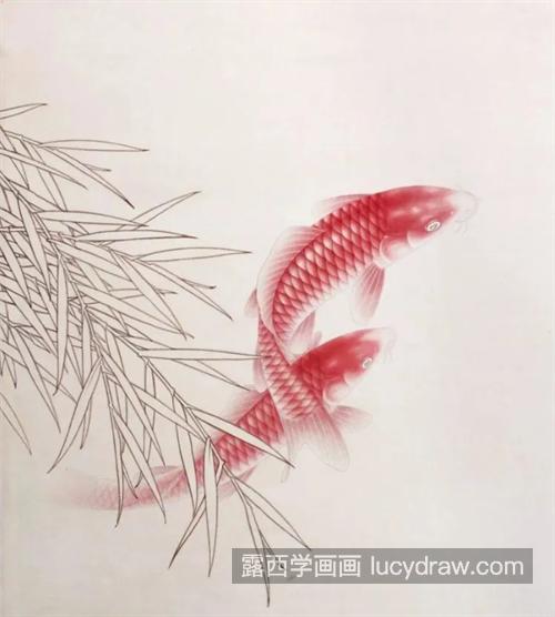 芦苇红鲤鱼怎么画？简单的工笔画法是什么？