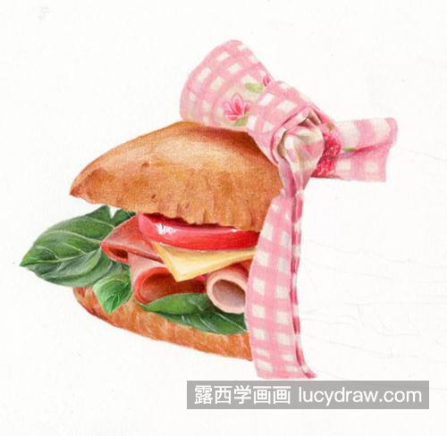 三明治怎么画？面包的绘画过程是什么？