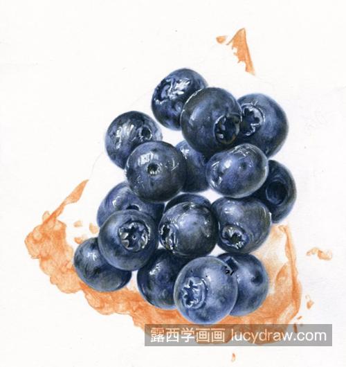 蓝莓奶油蛋糕怎么画？有哪些绘画步骤？