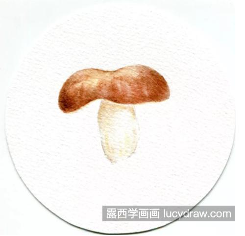 菱红菇怎么画？简单的水彩画法是什么？