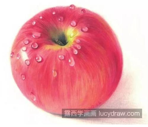 带水珠的苹果怎么画？有哪些儿童画步骤？