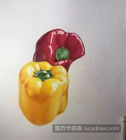 甜椒怎么画五彩椒的画法是什么