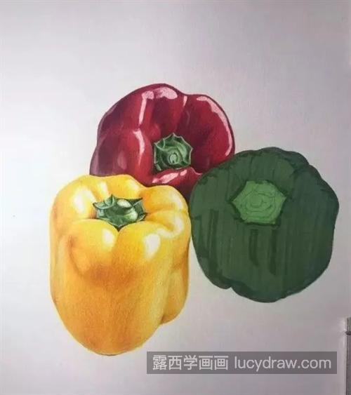 甜椒怎么画？五彩椒的画法是什么？