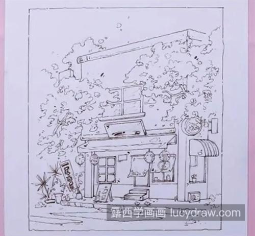 路边风景怎么画？杂货店的水彩教程是什么？