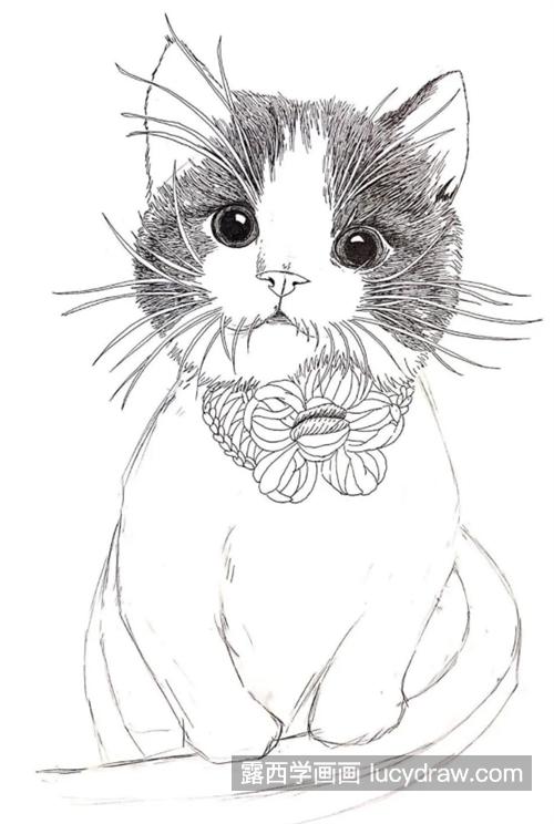 可爱的猫咪怎么画？小猫的钢笔画法是什么？