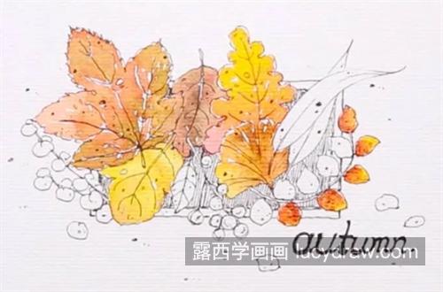 落叶怎么画？秋叶的水彩画法是什么？