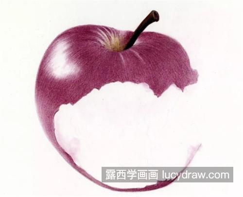 被咬的苹果怎么画？如何画果肉的质感？