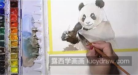 大熊猫怎么画？国宝的水彩绘画步骤有几步？
