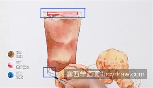 可乐鸡腿怎么画？详细的水彩过程是什么？