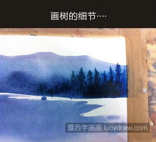 雪山湖水怎么画？风景水彩技巧有哪些？