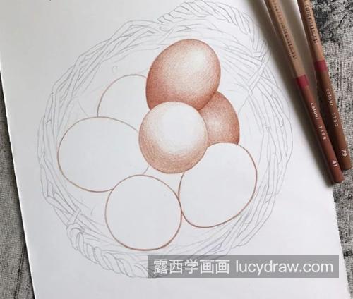 一篮子鸡蛋简笔画图片