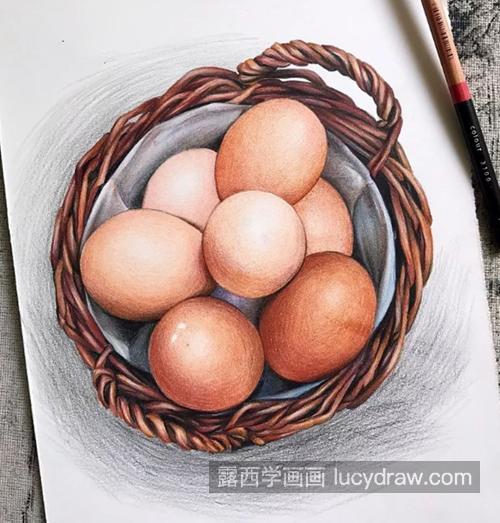 鸡蛋怎么画？教你画一筐鸡蛋