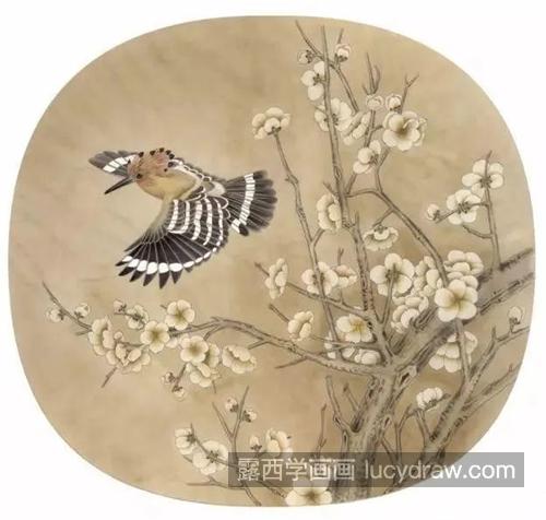 戴胜鸟怎么画？梅花的绘画流程是什么？