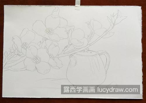 茱萸花怎么画？茶壶的彩铅画法是什么？