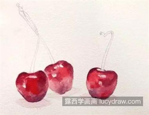 樱桃怎么画？教你画美味的小樱桃！