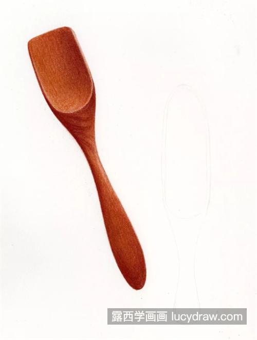 木勺怎么画？如何画木头的质感？