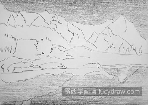 山川湖泊怎么画？素描绘画过程是什么？