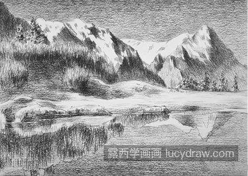 山川湖泊怎么画？素描绘画过程是什么？