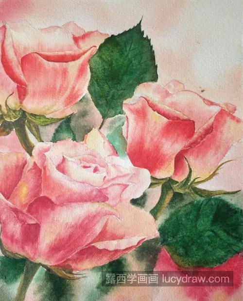 玫瑰花怎么画？手绘过程是什么？