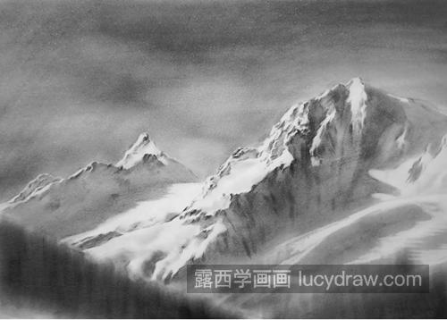 雪山怎么画？简单的素描画法是什么？