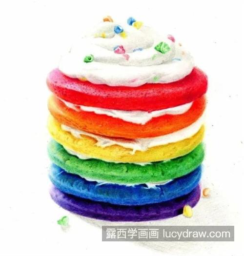 彩虹蛋糕怎么画？详细的绘画步骤有哪些？