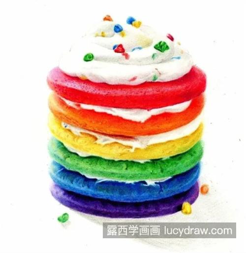 彩虹蛋糕怎么画？详细的绘画步骤有哪些？