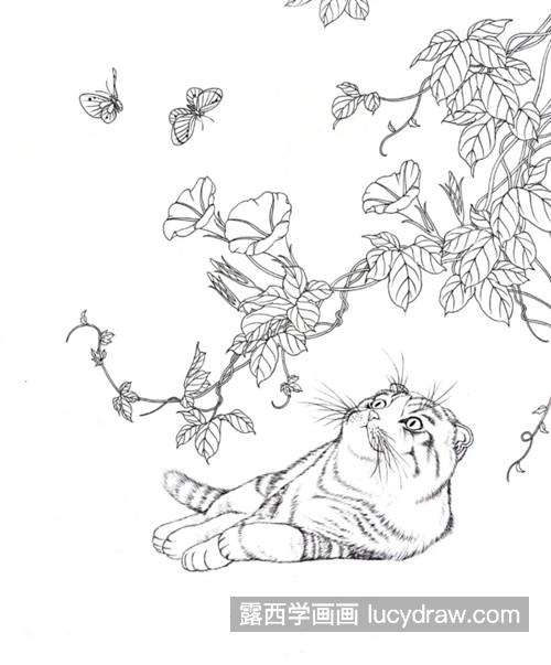 小猫咪怎么画？牵牛花的工笔画教程是什么？