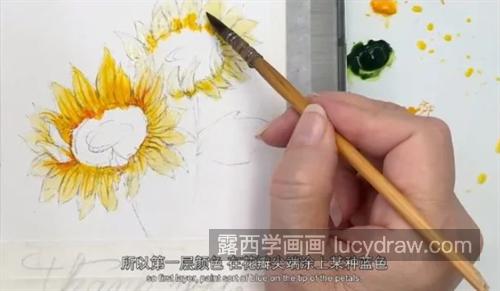 向日葵怎么画？水彩画教程是什么？