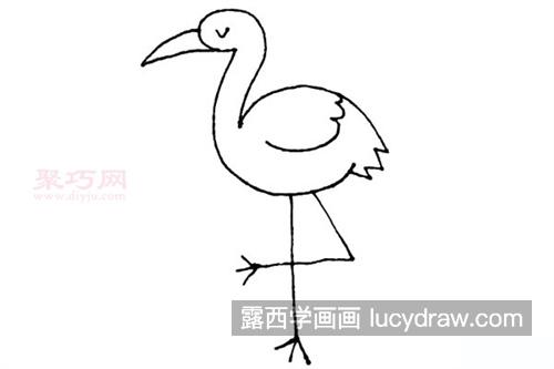 卡通可爱的火烈鸟怎么画 彩色漂亮的火烈鸟教程