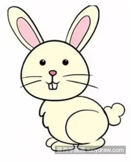 可爱卡通的小兔子教程 简单彩色的小兔子怎么画