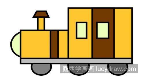 彩色儿童火车简笔画教程 可爱简单的火车怎么画