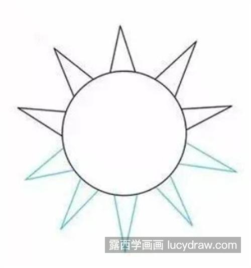 可爱卡通的太阳怎么画 简单彩色的太阳简笔画教程