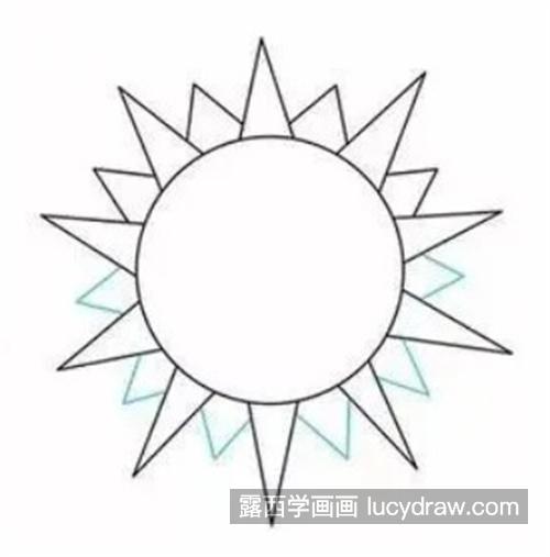 可爱卡通的太阳怎么画 简单彩色的太阳简笔画教程