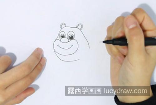 简笔画熊的画法最简单 可爱熊大绘画教程