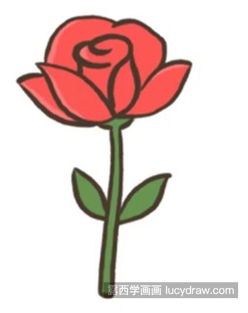 简单又好看的玫瑰花怎么画 漂亮唯美的玫瑰花简笔画教程