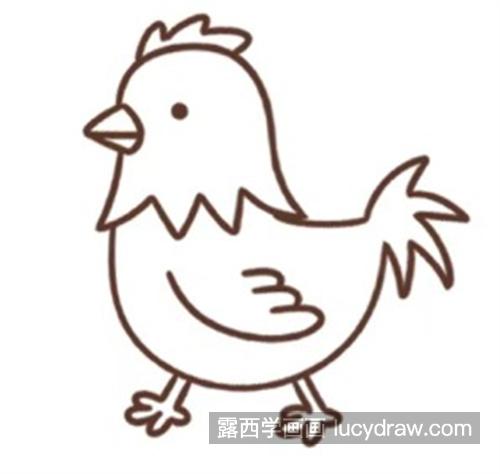 简单的彩色大公鸡怎么画 好看漂亮的大公鸡简笔画教程