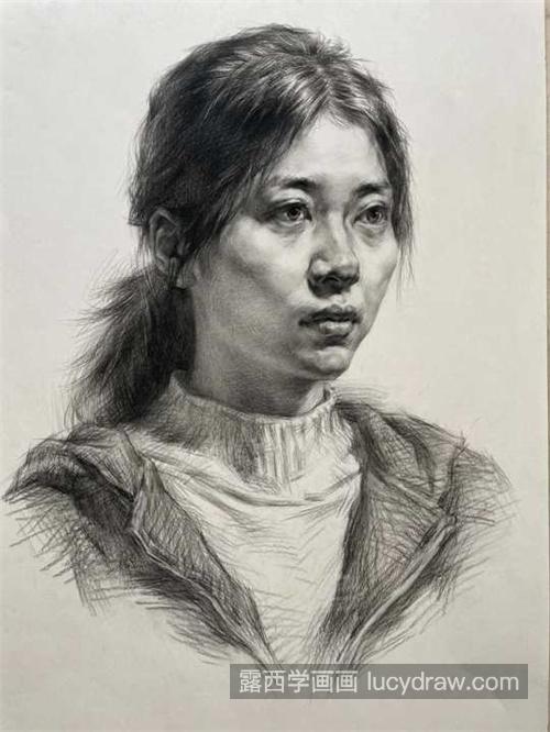 素描女性长发怎样刻画 不同头发的不同刻画方法教程