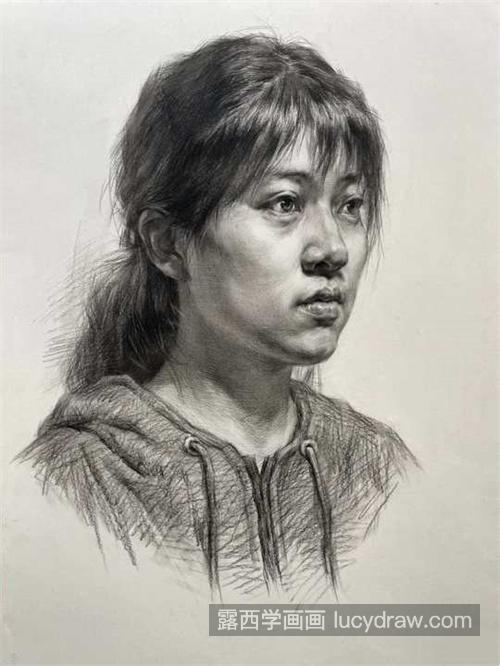 素描女性长发怎样刻画 不同头发的不同刻画方法教程