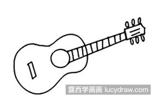 带颜色的吉他简笔画教程 简笔画吉他怎么画好看